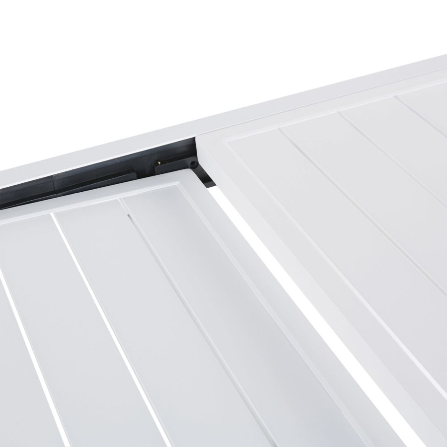 EXTENSO - Table de jardin extensible en aluminium blanc 6/12 personnes