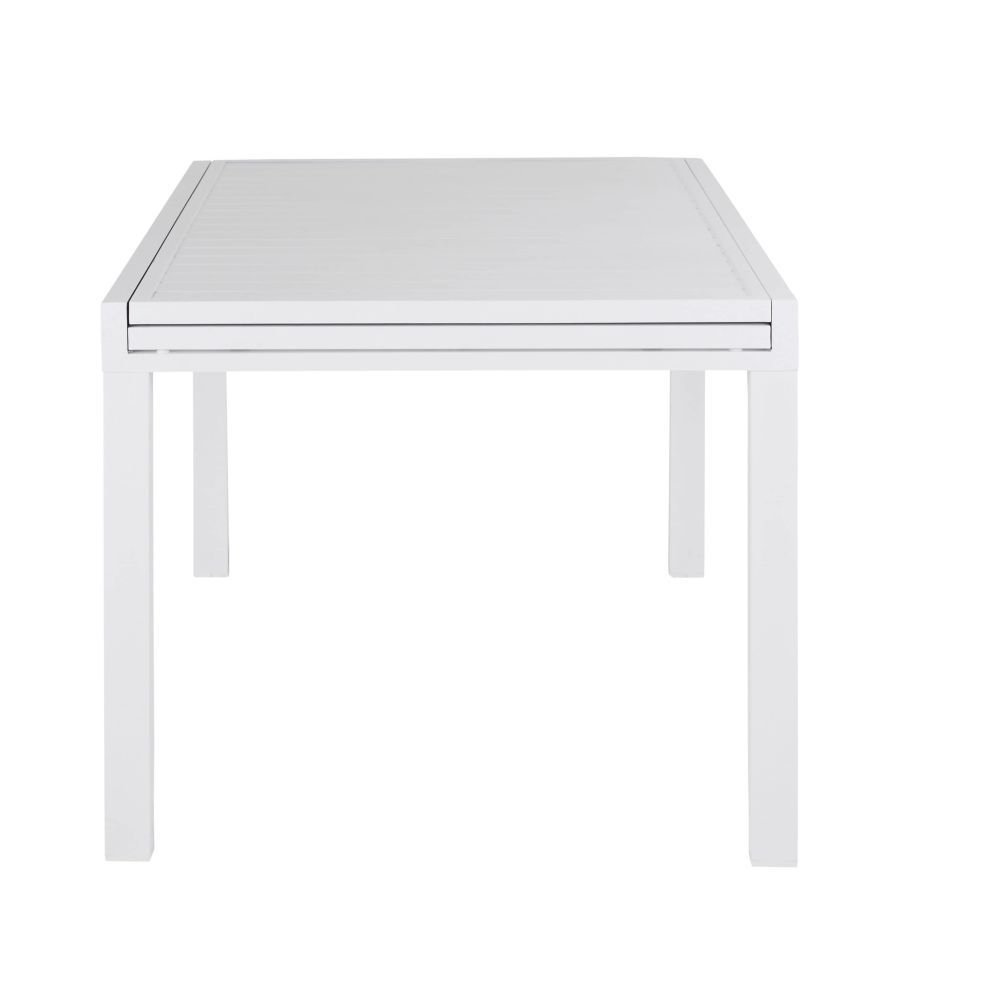 Table de jardin extensible Extenso en aluminium blanc 6/12 personnes