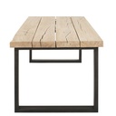 Table à manger Malouine en chêne massif et métal noir 10 personnes L220