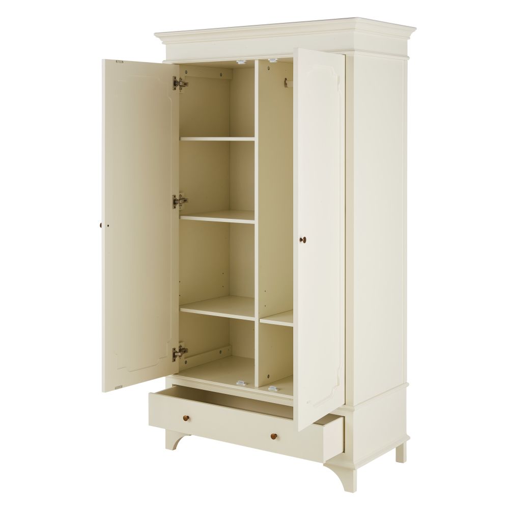 Armoire de rangement Selena 2 portes 1 tiroir blanc