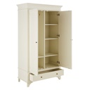 Armoire de rangement Selena 2 portes 1 tiroir blanc