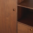 Armoire vintage Griffith 1 porte battante 2 tiroirs marron