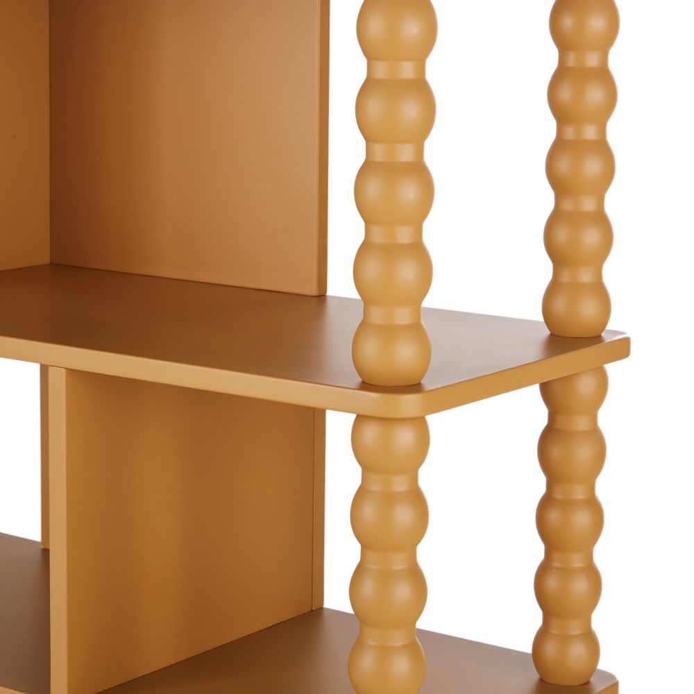 Etagère Arabelle en bois jaune ocre