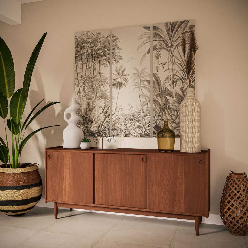 Buffet enfilade vintage Griffith 3 portes marron