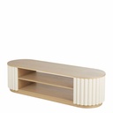 Meuble TV Caldera en rondins blancs