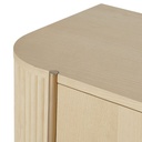 Buffet Ormond 2 portes beige et métal coloris laiton