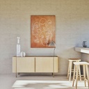 Buffet Ormond 2 portes beige et métal coloris laiton