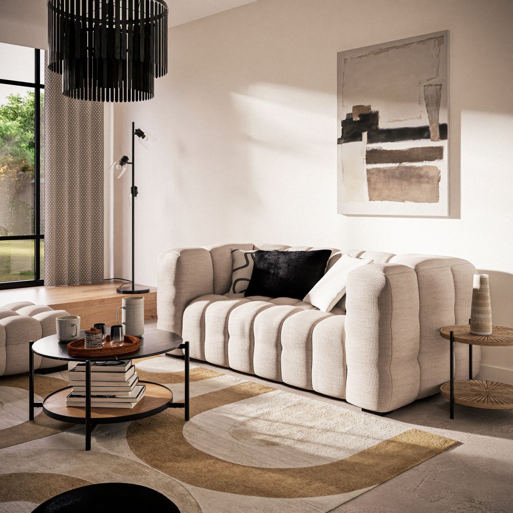 Canapé Lilo nuage 2 places en beige sable