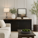 Buffet Indies 4 portes 3 tiroirs en manguier massif noir