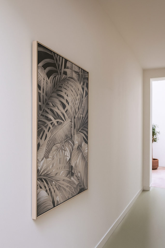 Toile Exo décorative avec motif feuillage