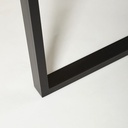 Table de jardin Pianosa en acacia massif et métal noir 6/8 personnes L190