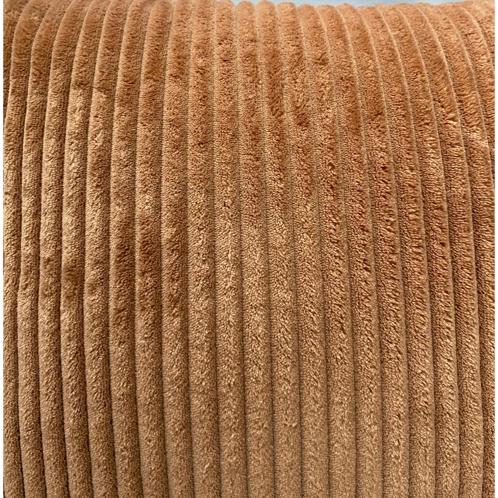 Coussin Mireille en velours cotelé orange