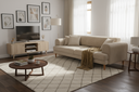 Canapé Savana 3 places en velours cotelé beige clair