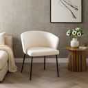 Fauteuil de table Gala en tissu beige