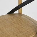 Chaise bistrot Tradition en bois de hêtre et bambou