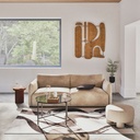 Déco murale abstraite Arsene en bois de manguier 89x123