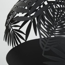 Feu d'extérieur Brasero en métal noir feuilles ciselées