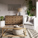 Toile peinte Baptiste voiliers bleus et beiges 120x60