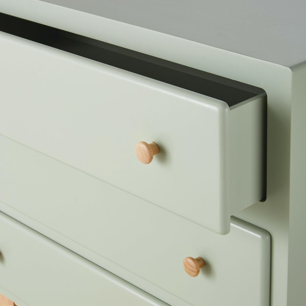 Commode Sweet verte , 3 tiroirs compatible plan à langer