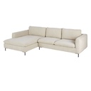 Canapé d'angle gauche City 4/5 places beige chiné