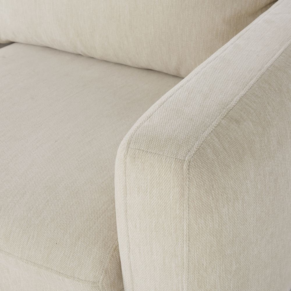 Canapé d'angle gauche City 4/5 places beige chiné