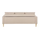 JOEY - Canapé d'angle 3/4 places beige