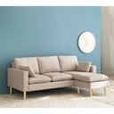 JOEY - Canapé d'angle 3/4 places beige