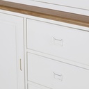 Vaisselier Leandre 3 portes blanc