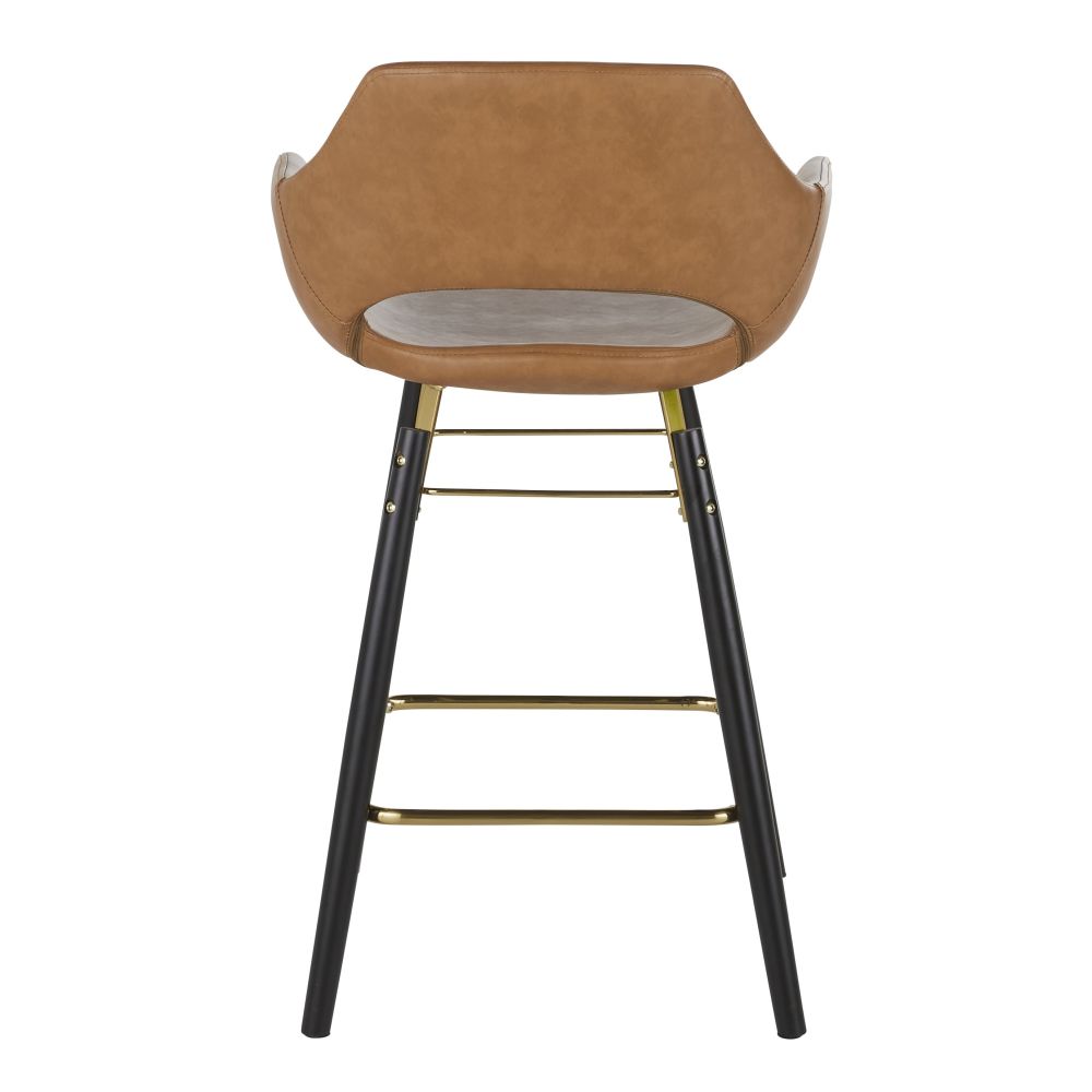 Lots 2 Fauteuils Baseball pour îlot central marron