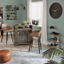 Lots 2 Fauteuils Baseball pour îlot central marron