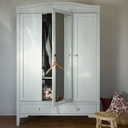 Armoire Jeannie 3 porte 2 tiroirs vert de gris