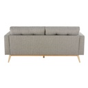BROOKE - Canapé style scandinave 3 places gris clair