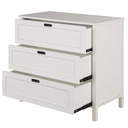 Commode haute Seashore 3 tiroirs blanche