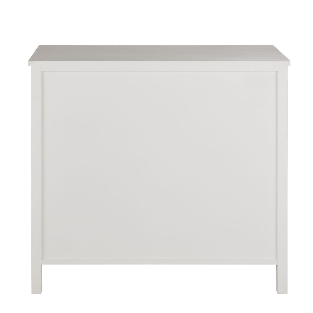 Commode haute Seashore 3 tiroirs blanche