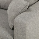 BROOKE - Canapé style scandinave 3 places gris clair