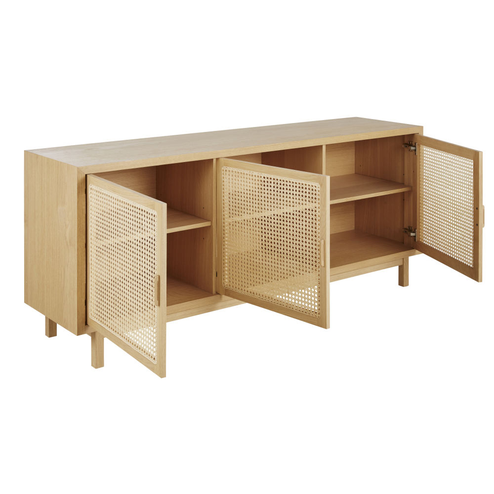 Buffet Canopy 3 portes cannage en rotin