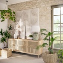 Buffet Canopy 3 portes cannage en rotin