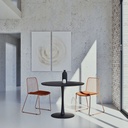 Table à manger ronde Circle noir 4/5 personnes