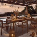 Table de jardin Sandy en bois d'eucalyptus 10 personnes L240