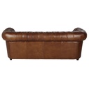 Canapé-lit Chesterfield 3 Places en Cuir Marron Vieilli pour Salon Élégant à Dakar, Sénégal
