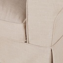 Canapé Roma 3/4 places en tissu beige effet lin