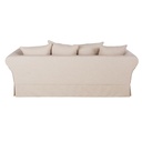 Canapé Roma 3/4 places en tissu beige effet lin