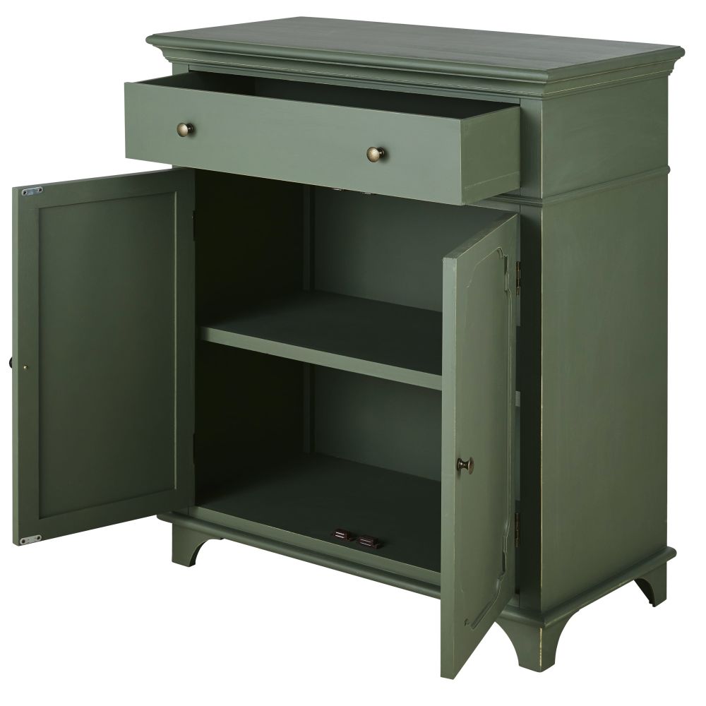 Buffet Selena 2 portes 1 tiroir 2 portes vert kaki