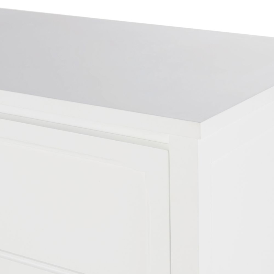 CHAMAREL - Commode avec plan à langer 3 tiroirs blanche