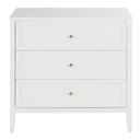 CHAMAREL - Commode avec plan à langer 3 tiroirs blanche