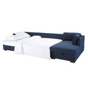 Canapé-lit panoramique convertible Times square 6 places bleu nuit