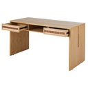 Bureau Varuna 2 tiroirs 1 niche en bambou tressé