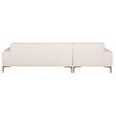 Canapé d'angle gauche Tokyo 5 places en textile tramé beige