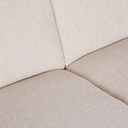 Canapé d'angle gauche Tokyo 5 places en textile tramé beige