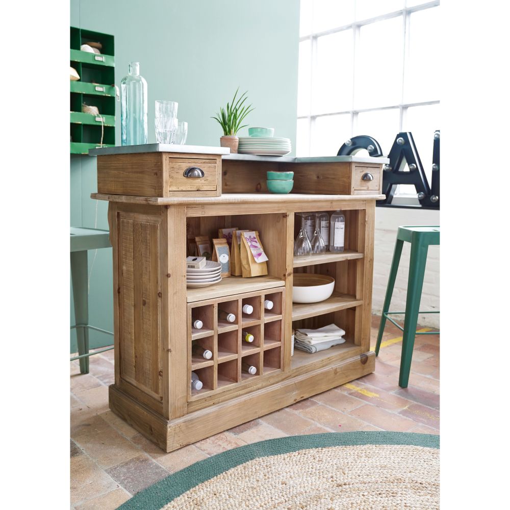 Meuble de bar Maquis en pin recycléMeuble de bar en pin recyclé